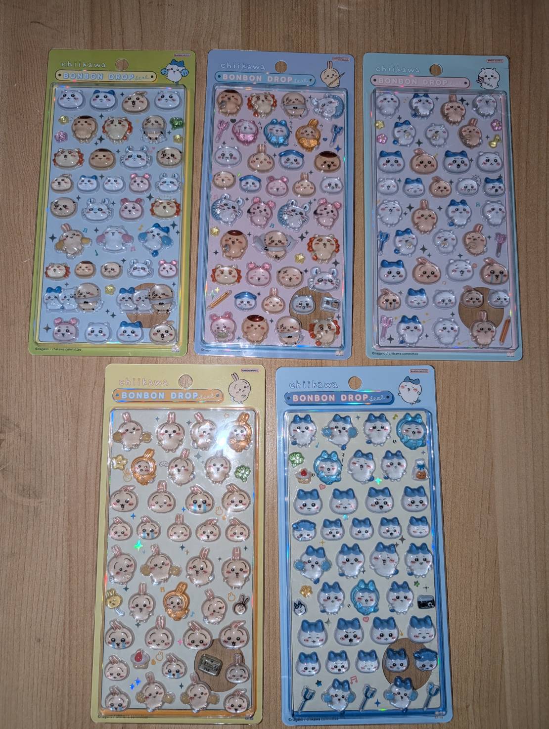 ちいかわボンボンドロップシール5種類 — 抽選賞品